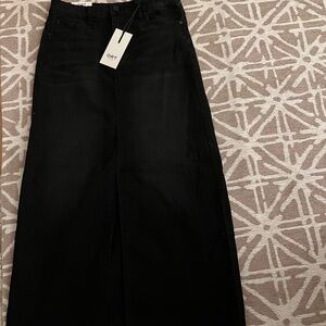 OAT New York long black Jean skirt